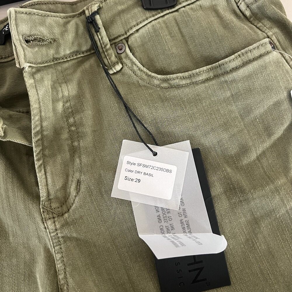 Dear John Denim Shorts Women’s 29 Dry Basil Green Stitch Fix NWT Cuffed Twill - Picture 9 of 11
